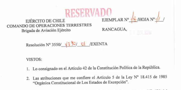 <h1 class="blogtitle">RESOLUCIÓN EXENTA Nº1, JEFATURA DE LA DEFENSA NACIONAL DE RANCAGUA</h1>