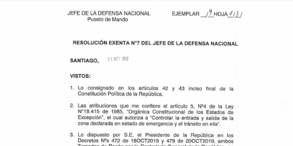 <h1 class="blogtitle">RESOLUCIÓN EXENTA N°7, JEFATURA DE LA DEFENSA NACIONAL DE SANTIAGO</h1>