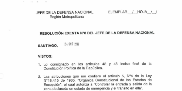 <h1 class="blogtitle">RESOLUCIÓN EXENTA N°8, JEFATURA DE LA DEFENSA NACIONAL DE SANTIAGO</h1>
